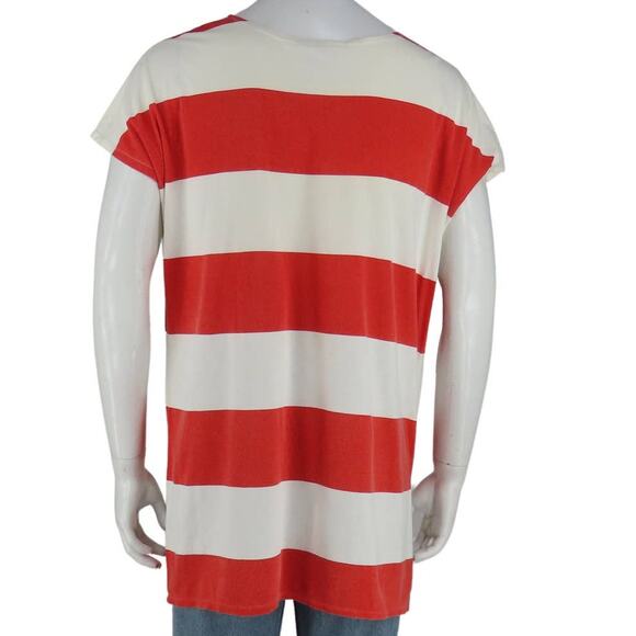 90s Vintage Mickey & Co J.G. Hook Donald Duck Striped PJ's Pajama T Shirt Dress - Picture 2 of 5